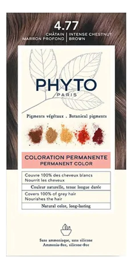 краска для волос phyto color: 4.77 насыщенный глубокий каштан