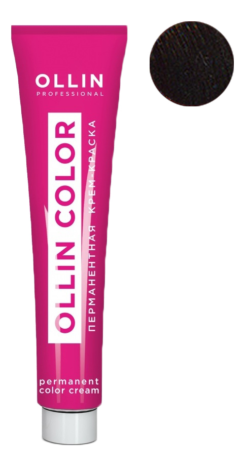 перманентная крем-краска для волос ollin color 60мл: 7/75 русый коричнево-махагоновый