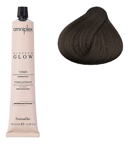 безаммиачная крем-краска для волос omniplex blossom glow toner 100мл: 6.12 графитовый