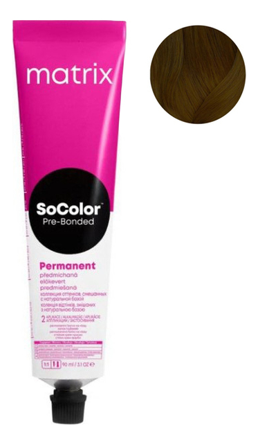 перманентная краска для волос socolor pre-bonded permanent 90мл: 5a