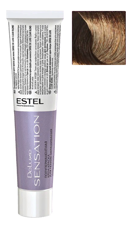 безаммиачная крем-краска для волос de luxe sensation 60мл: 5/74 светлый шатен коричнево-медный
