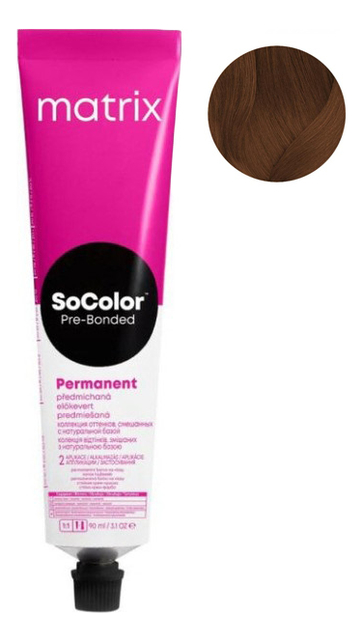 перманентная краска для волос socolor pre-bonded permanent 90мл: 7mg