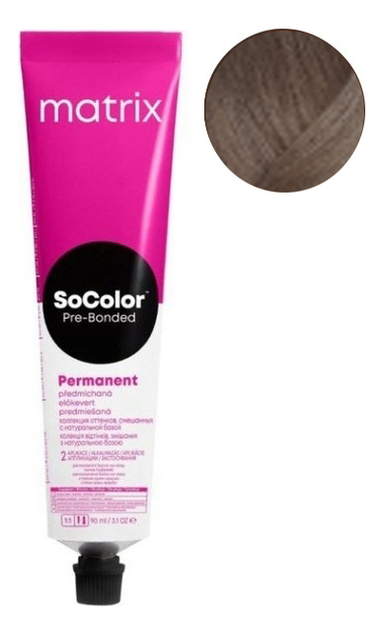 перманентная краска для волос socolor pre-bonded permanent 90мл: 6n