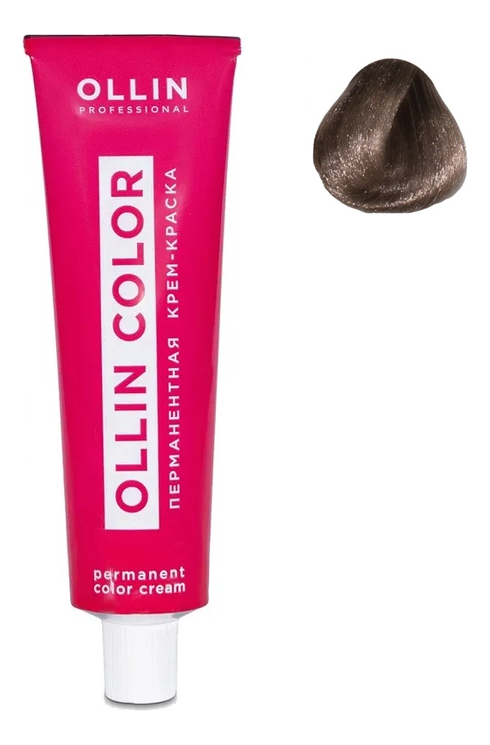 перманентная крем-краска для волос ollin color 100мл: 7/1 русый пепельный