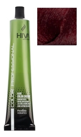 крем-краска для волос hiva hair color cream 100мл: 6.65 red mahogany dark blonde