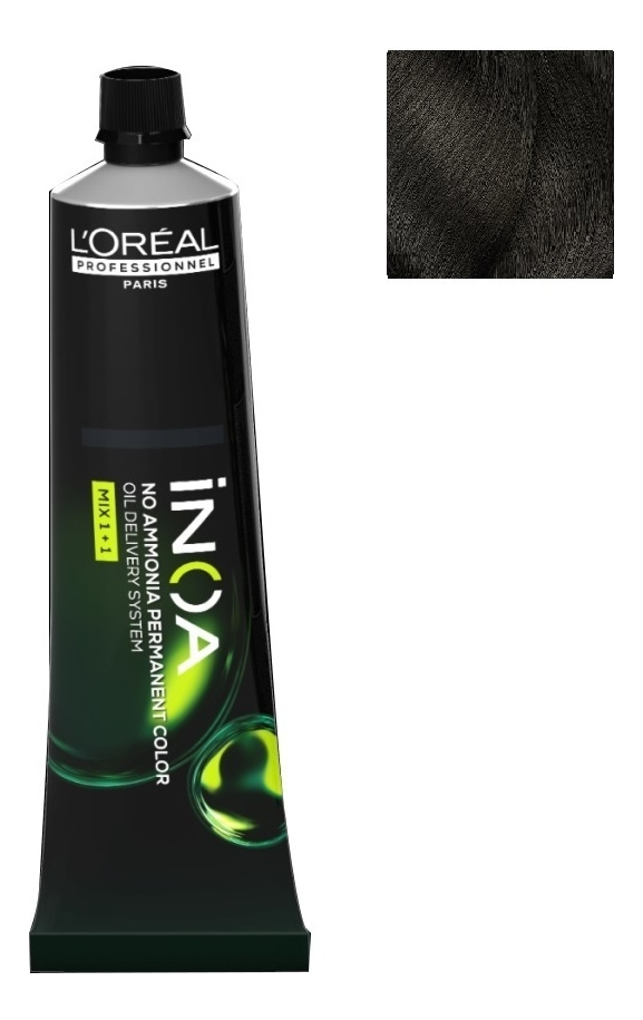 безаммиачная краска для волос inoa oil delivery system 60г: 5.17 светлый шатен пепельно-метализированный