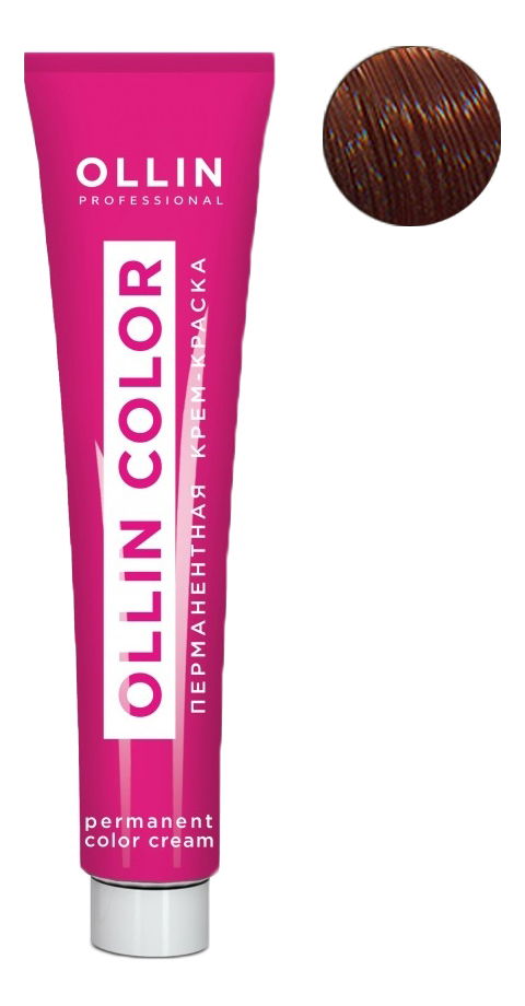 перманентная крем-краска для волос ollin color 60мл: 7/4 русый медный