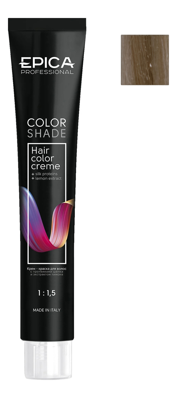 крем-краска для волос color shade 100мл: 10.72 светлый блондин шоколодно-перламутровый