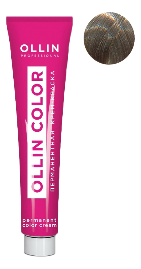 перманентная крем-краска для волос ollin color 60мл: 10/1 светлый блондин пепельный