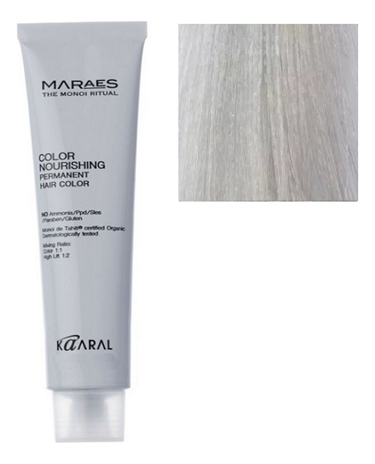 перманентная крем-краска с низким содержанием аммиака maraes color nourishing permanent hair 100мл: 11.0 нейтральный суперосветляющий