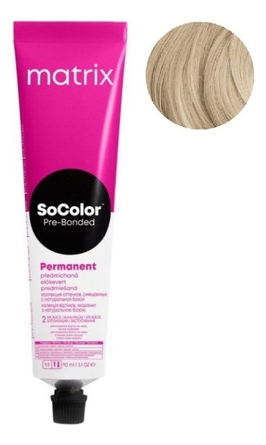перманентная краска для волос socolor pre-bonded permanent 90мл: 10n
