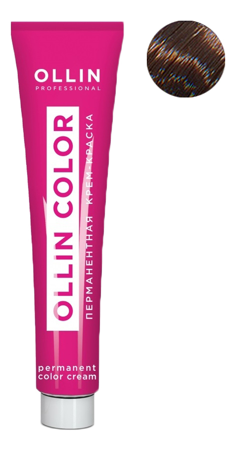перманентная крем-краска для волос ollin color 60мл: 5/3 светлый шатен золотистый