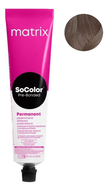 перманентная краска для волос socolor pre-bonded permanent 90мл: 7av