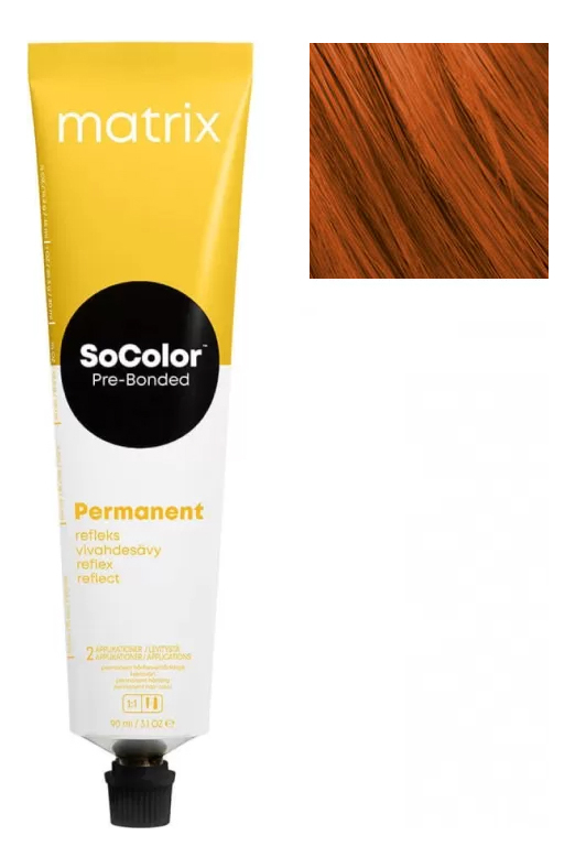 стойкая крем-краска для волос socolor pre-bonded permanent 90мл: 8rc