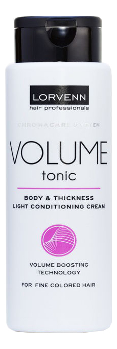 крем-кондиционер для тонких окрашенных волос chromacare system volume tonic: крем-кондиционер 300мл