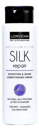 реструктурирующий крем-кондиционер для волос с протеинами шелка chromacare system silk repair: крем-кондиционер 300мл