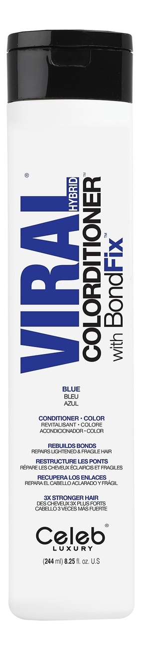 тонирующий кондиционер для волос viral colorditioner with bondfix 244мл: blue