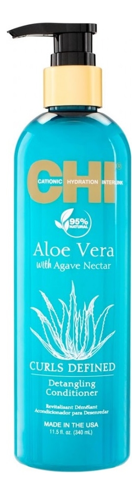 кондиционер для облегчения расчесывания aloe vera with agave nectar curls defined detangling conditioner: кондиционер 340мл