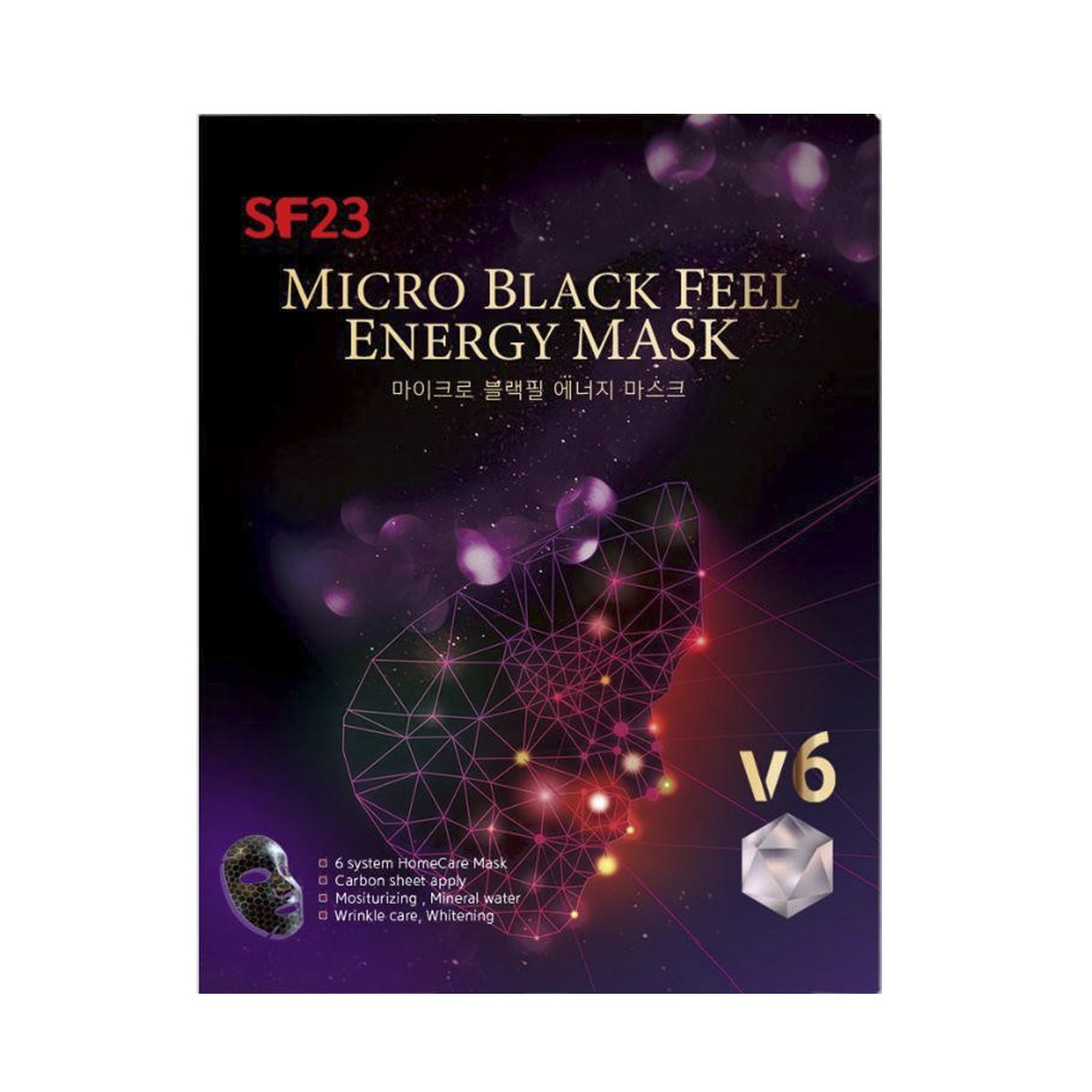 маска skin factory для лица micro black feel energy mask 6 шт