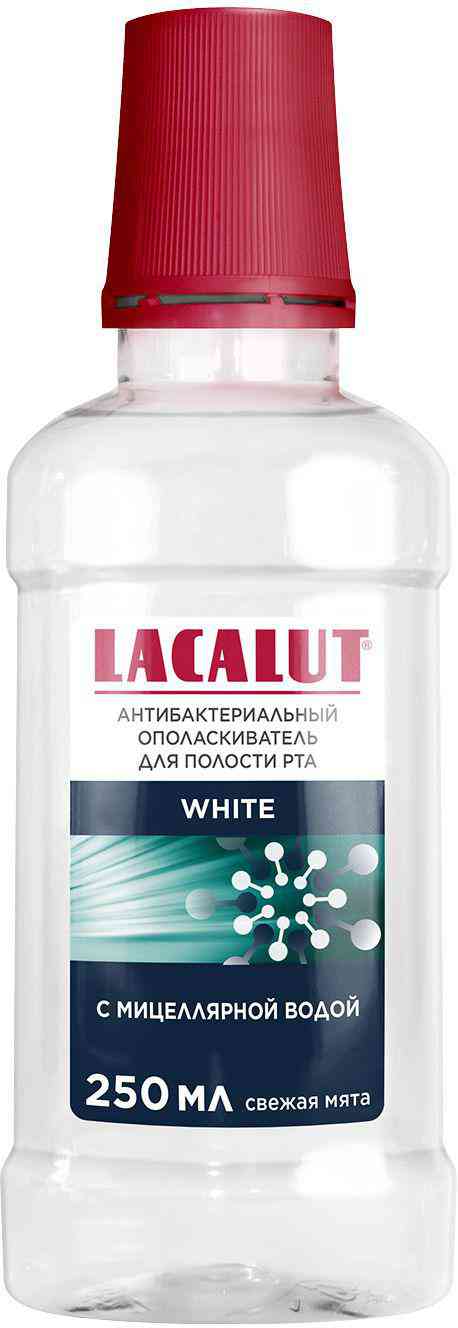ополаскиватель для полости рта lacalut white антибактериальный