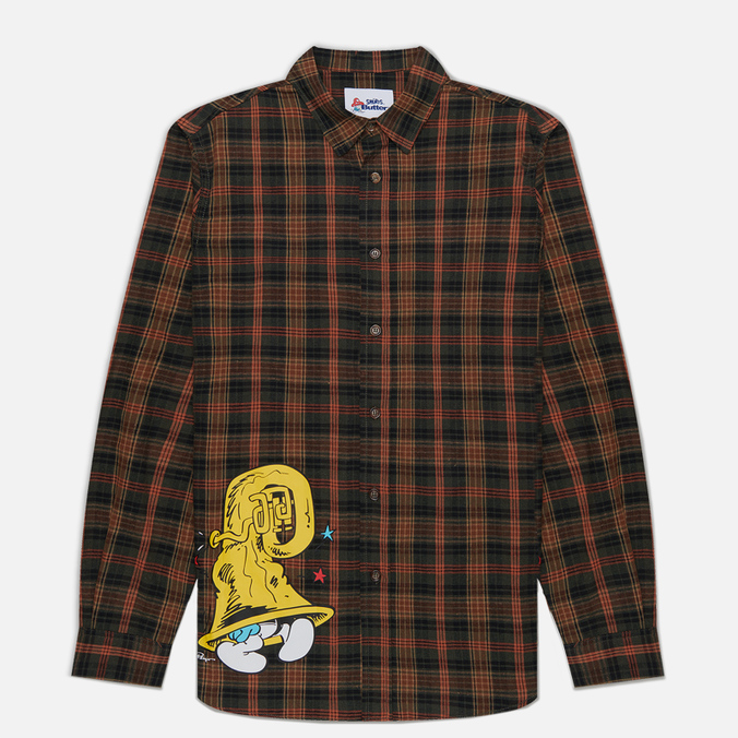 butter goods x the smurfs harmony plaid