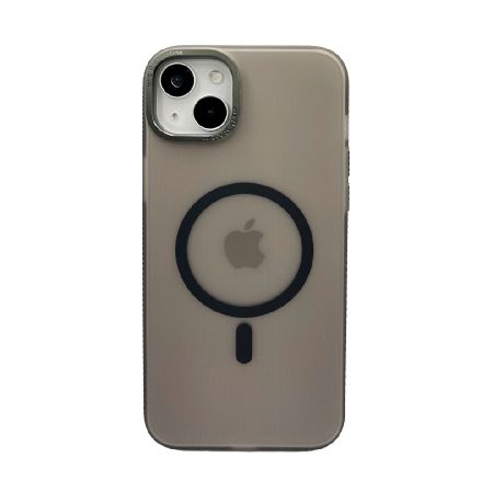 пластиковая накладка wiwu ultra thin frosted magsafe для iphone 14 plus прозрачный черная