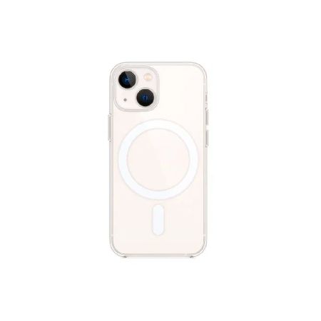 силиконовая накладка monarch (preimum) с magsafe для iphone 13 золотой кант