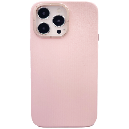пластиковая накладка dux ducis grit series magsafe для iphone 14 pro max экокожа розовая
