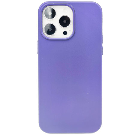пластиковая накладка kzdoo noble для iphone 14 pro под кожу фиолетовый