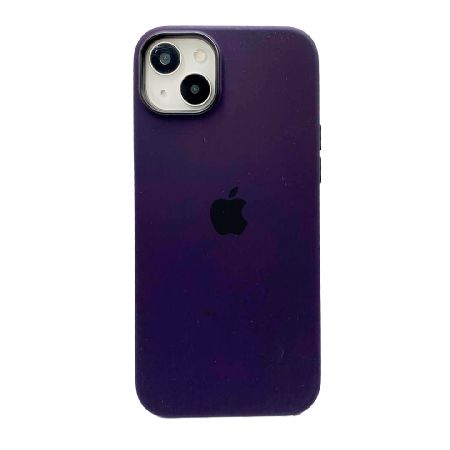 силиконовая накладка silicone case с magsafe для iphone 14 plus темно-фиолетовая uae