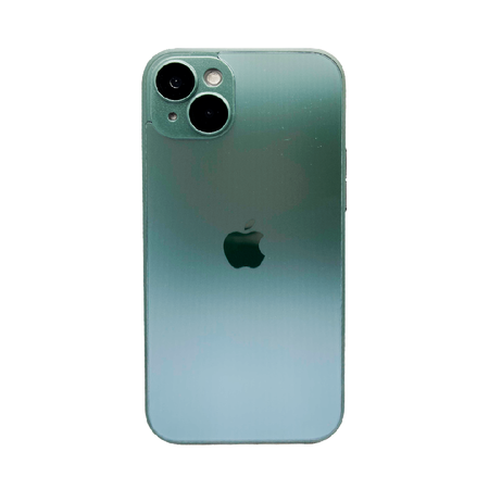 пластиковая накладка ag glass case magsafe для iphone 14 plus зеленая