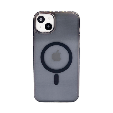 пластиковая накладка wiwu crystal case magsafe для iphone 14 plus затемненная