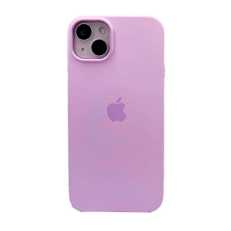 силиконовая накладка silicone case с magsafe для iphone 14 светло-фиолетовая uae
