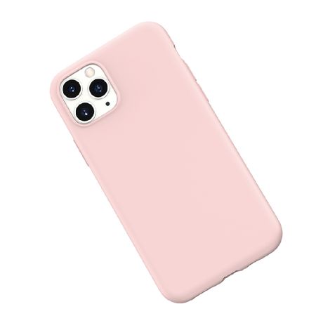силиконовая накладка monarch для iphone 13 pro max светло-розовая