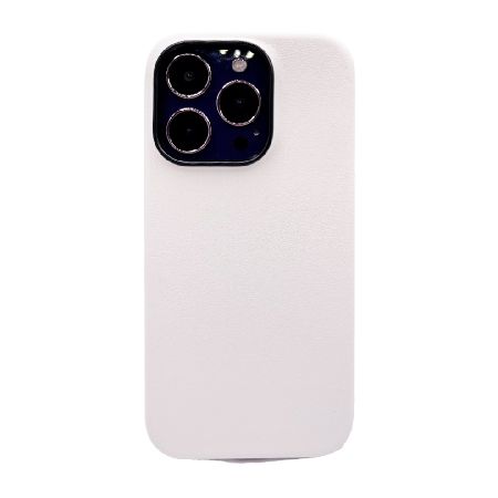 пластиковая накладка kzdoo noble для iphone 14 pro под кожу белая