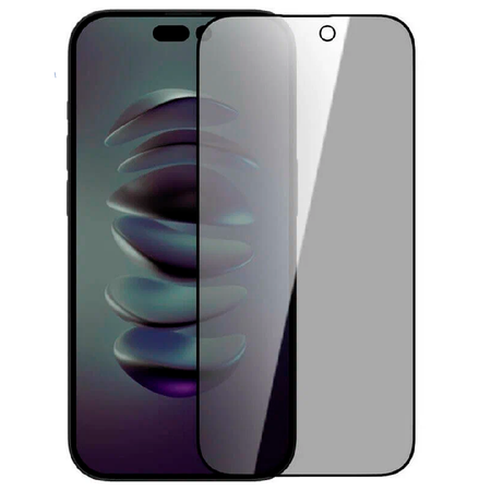 конфидециальное защитное стекло jasper для iphone 14 pro max полноэкранное черное