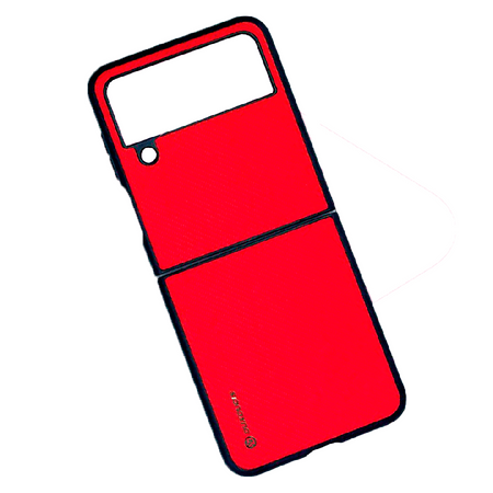 пластиковая накладка dux ducis fino series для samsung galaxy z flip 4 красная