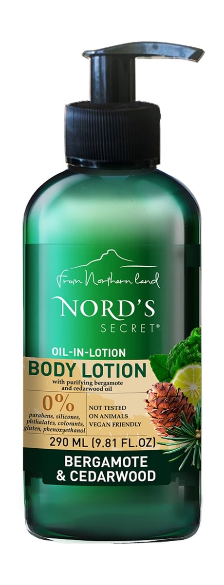 nord's secret moisturizing body lotion bergamote & cedarwood