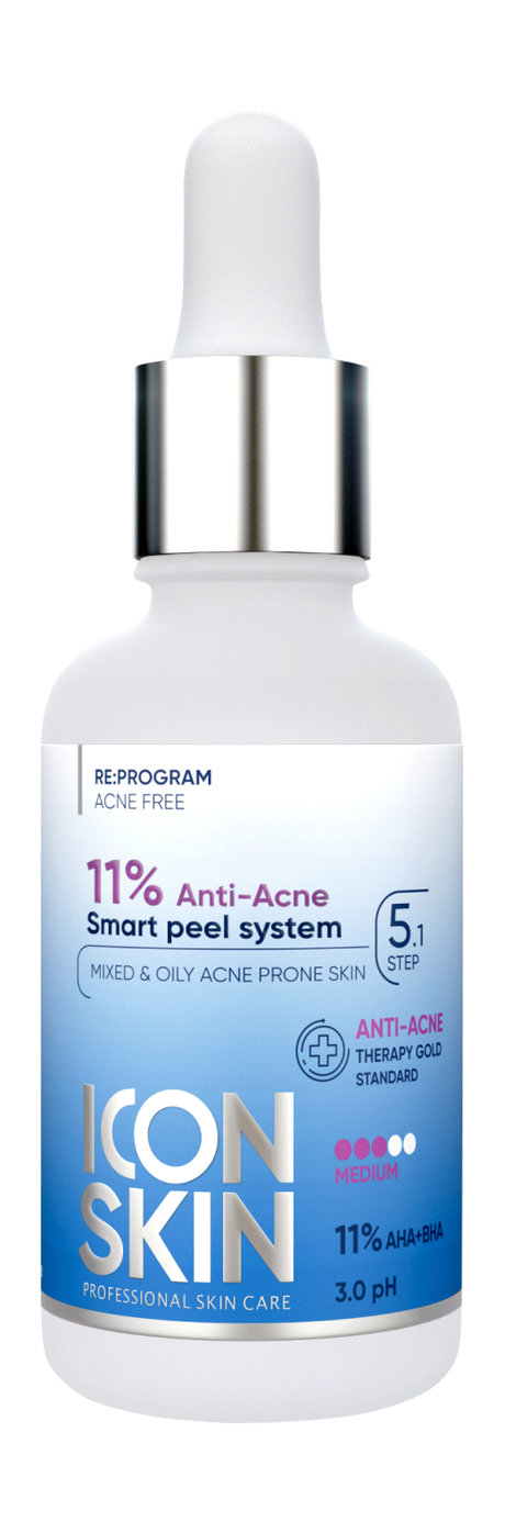 icon skin re:program 11% anti-acne smart peel system