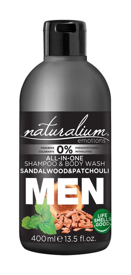 naturalium emotions all-in-one shampoo&body wash sandal wood&patchouli