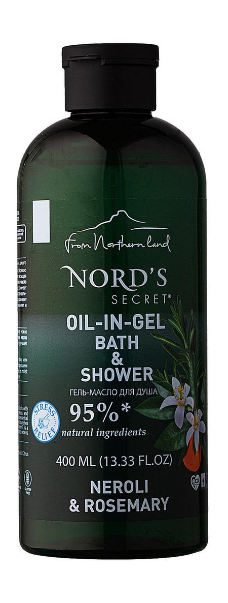 nord's secret bath & shower oil-in-gel neroli & rosemary