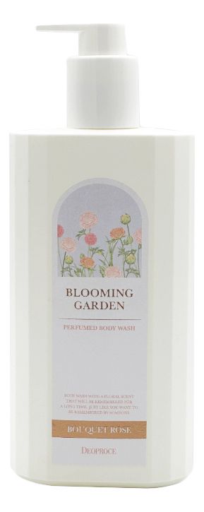 парфюмированный гель для душа blooming garden perfumed body wash bouquet rose (роза) 500г
