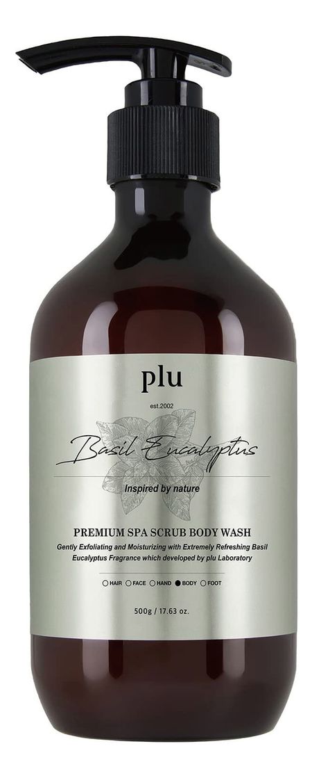 гель-скраб для душа с экстрактом базилика и эвкалиптом premium spa scrub body wash basil eucalyptus 500г