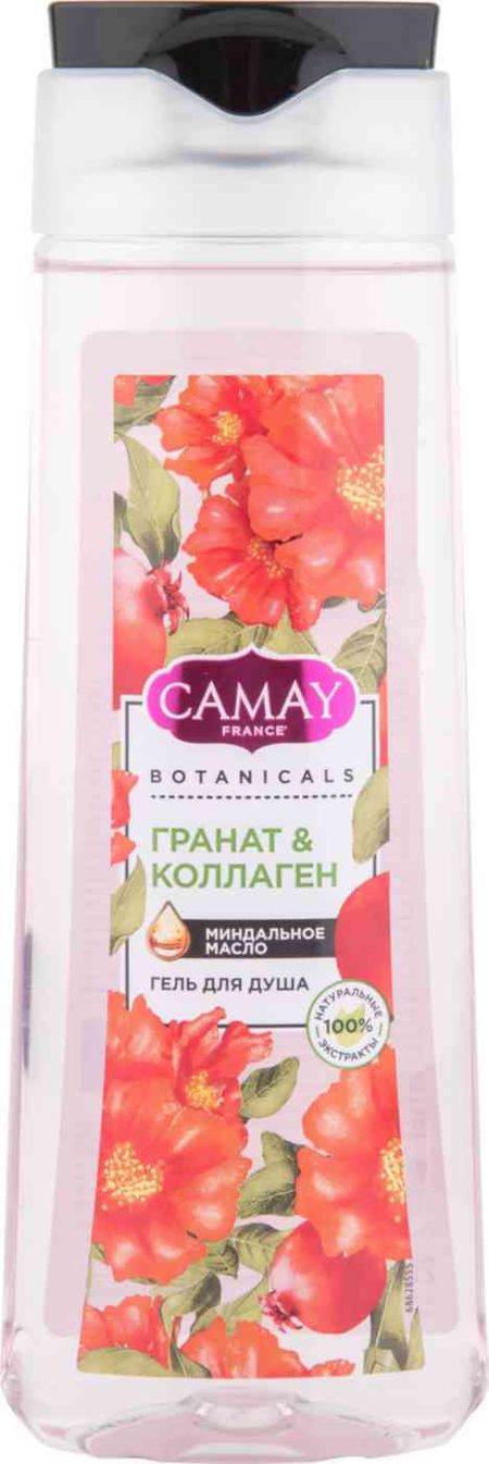 гель для душа camay botanicals цветы граната & коллаген