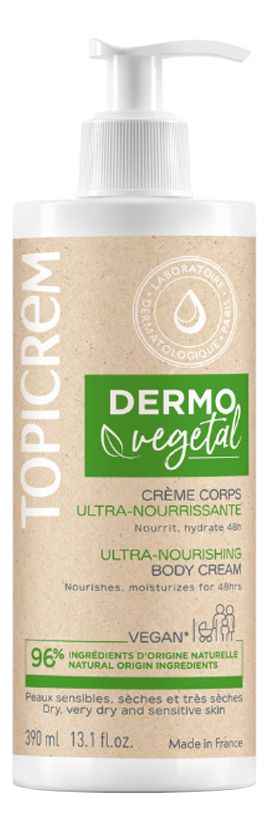 ультрапитательный крем для тела dermo vegetal ultra-nourishing body cream 390мл: крем 390мл
