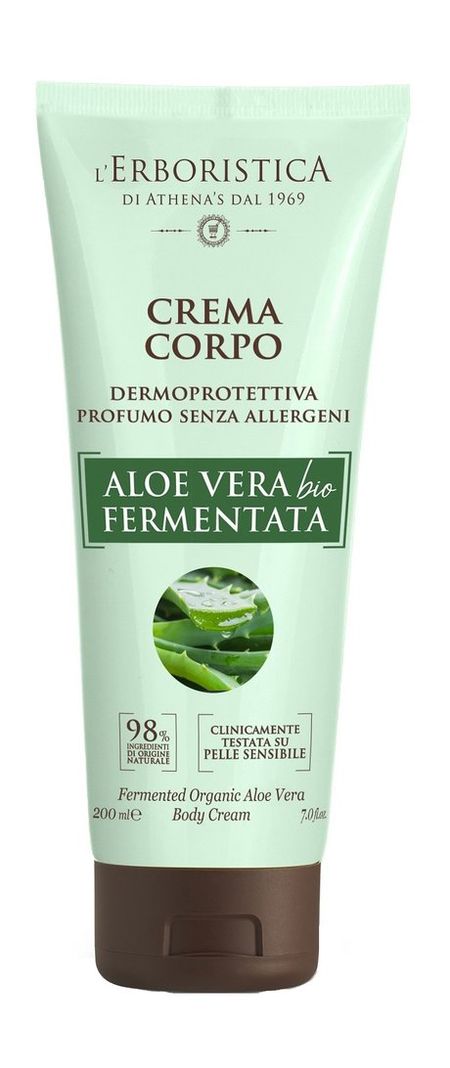 l'erboristica fermented organic aloe vera body cream