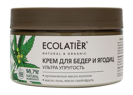ecolatier organic cannabis ультра упругость антицеллюлитный крем