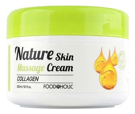 массажный крем для лица и тела с коллагеном nature skin massage cream collagen 300мл