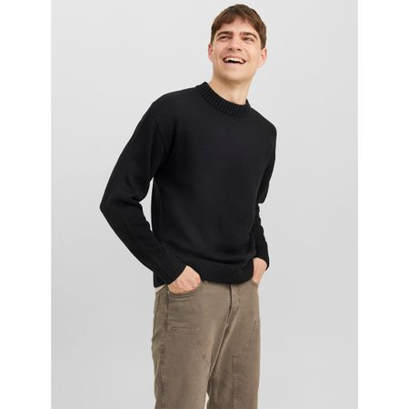 пуловер с круглым вырезом jjejack m черный