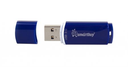 usb flash drive 128gb - smartbuy crown blue sb128gbcrw-bl